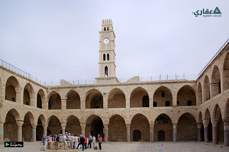 خان العمدان من أثار ومعالم فلسطين في مدينة عكا
