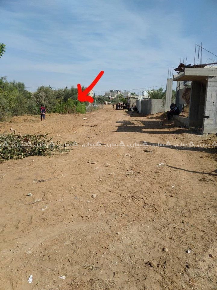 قطعة أرض مسيجة ومشجرة