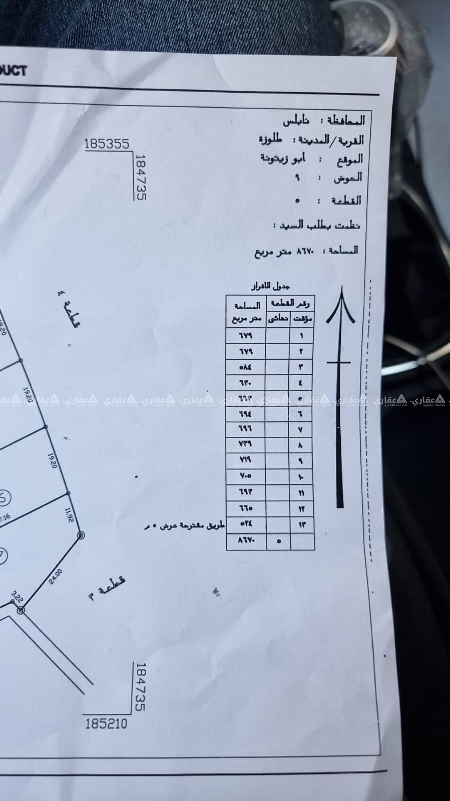 قطعة أرض متميزة للبيع مقابل المعسكر مباشرة 